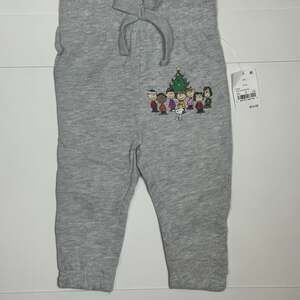 NWT Peanuts Baby Holiday Sweatpants Snoopy Charlie Brown Size 18M